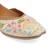 Cream floral embroidered leather juttis