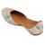 Cream floral embroidered leather juttis