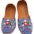 Blue floral embroidered denim juttis