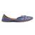 Blue floral embroidered denim juttis