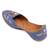 Blue floral embroidered denim juttis