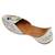 White floral embroidered leather juttis