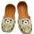 White floral embroidered leather juttis