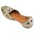 White floral embroidered leather juttis
