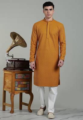 Arruga sylish men's rayon embroidery kurta pyjama 1
