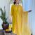 Women’s yellow embroidered kurta set – elegant ethnic wear