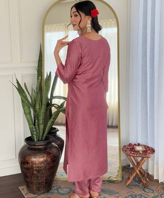 onion hue embroidered kurta set   traditional ethnic outfit 3