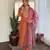  embridered orange kurta set