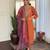  embridered orange kurta set