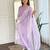 lavender printed kurta set