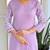 lavender printed kurta set