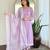 lavender printed kurta set