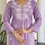 Lavender printed kurta set