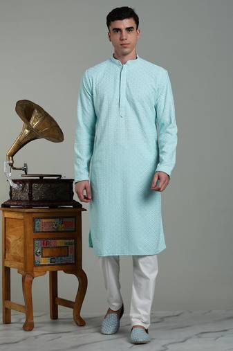 Arruga sylish men's rayon embroidery kurta pyjama