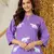Soft Purple Embroidered Cotton Kurta Sets