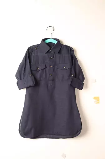 Blue linen pathani set for boys
