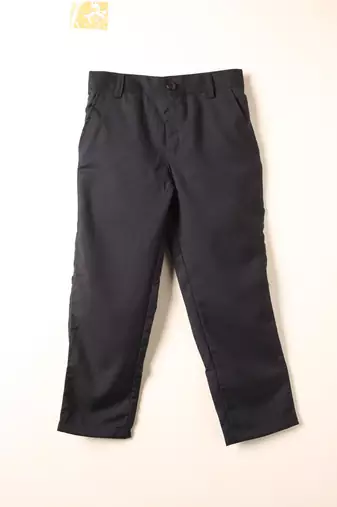 Navy blue textile pathani set for boys