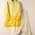 Yellow chikankari kurta set for boys