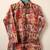 Orange printed polyster kurta set for boys