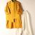 Yellow viscose kurta bandi set for boys