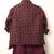 Maroon embroidered kurta bandi set for boys