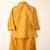 Yellow embroidered viscose kurta bandi set for boys