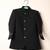 Black embroidered open jacket indo western set for boys