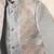 Grey embroidered open jacket indo western set for boys