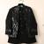 Green embroidered open jacket indo western set for boys