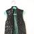 Green embroidered open jacket indo western set for boys