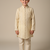 Cream embroidered indo western set for boys
