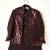 Maroon embroidered open jacket indo western set for boys