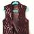 Maroon embroidered open jacket indo western set for boys