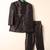Grey embroidered indo western set for boys