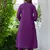 Grape Purple Embroidered Cotton Kurta Sets