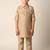 Fawn linen pathani set for boys