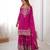 Magenta georgette embroidered sharara set