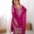 Magenta georgette embroidered sharara set