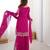 Magenta georgette embroidered sharara set