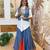 Women's pure cotton embroidered shirt, pure cotton jeans palazzo & koti set     mirror & lace work