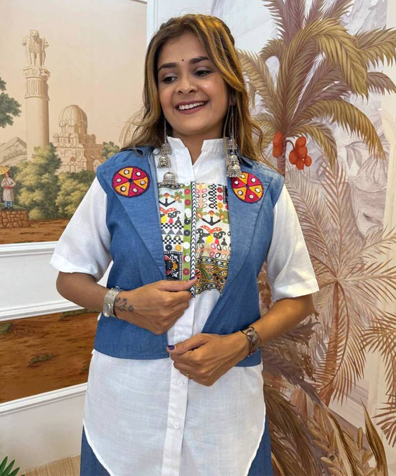 navtratri Denim Fusion Outfit 