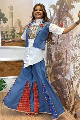 navtratri Denim Fusion Outfit 