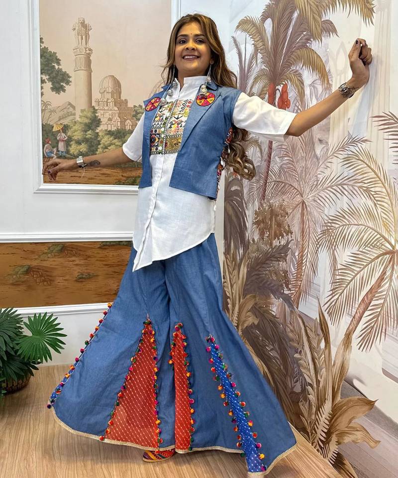 navtratri Denim Fusion Outfit 