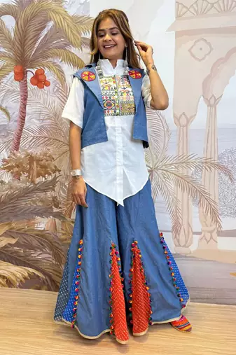 navtratri Denim Fusion Outfit 