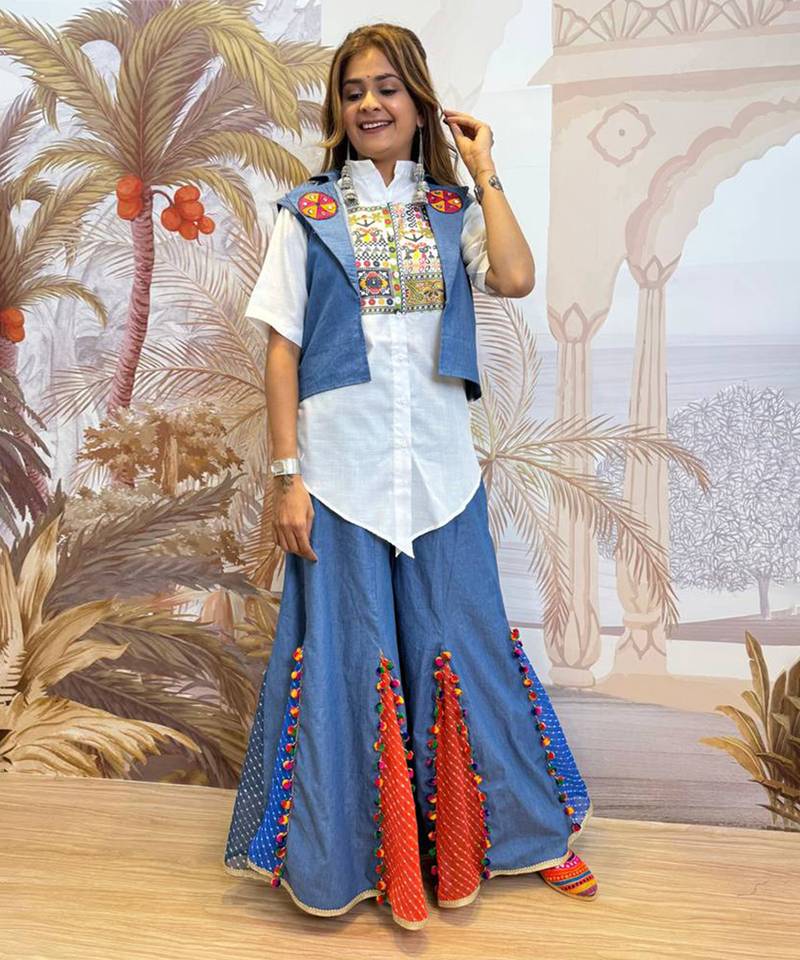 navtratri Denim Fusion Outfit 