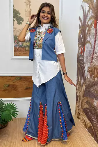 navtratri Denim Fusion Outfit 