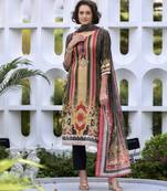 Black Printed Kurta set with Dupatta