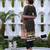 Women   s silk blend embroidered straight kurta with pant & printed dupatta set