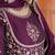 Elegant wine vichitra silk flared kurta with pant & embroidered dupatta set | festive ready-to-wear