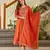 Orange Embroidered Kurti with Dupatta